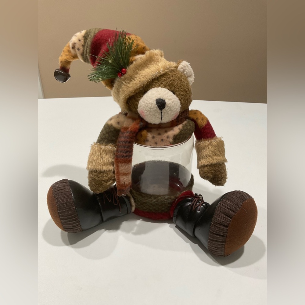🌱🌱🌱Christmas Candy Plastic Jar (5.5”) Holder, 9”